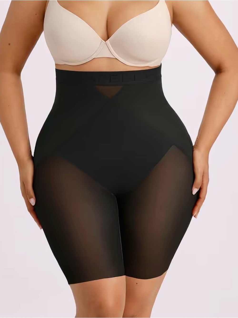 Compression Tummy Control Hip-Lifting Mesh shorts